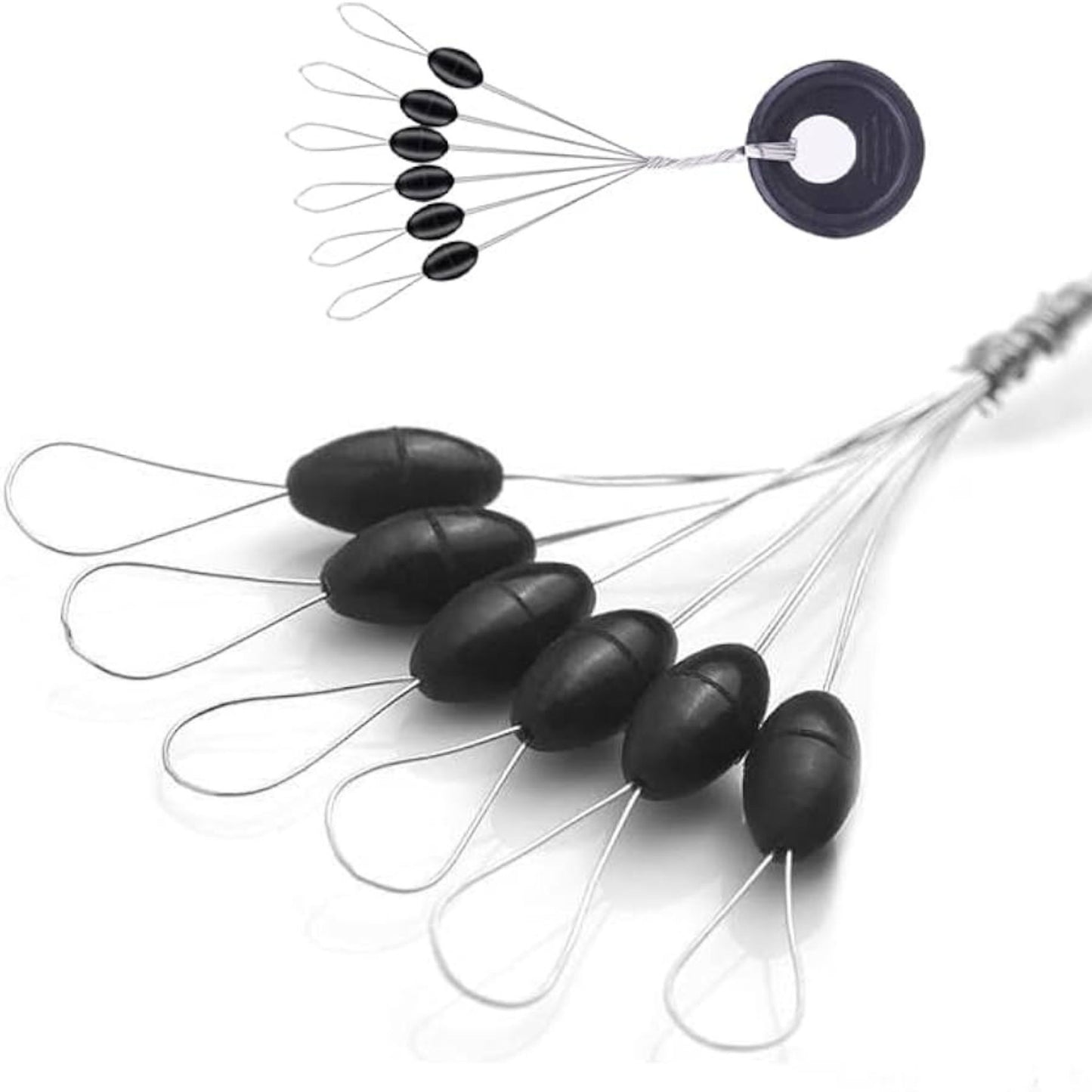 4Carpers Float Stoppers 30 pack silicone stops for securing multiple baits on hair rigs
