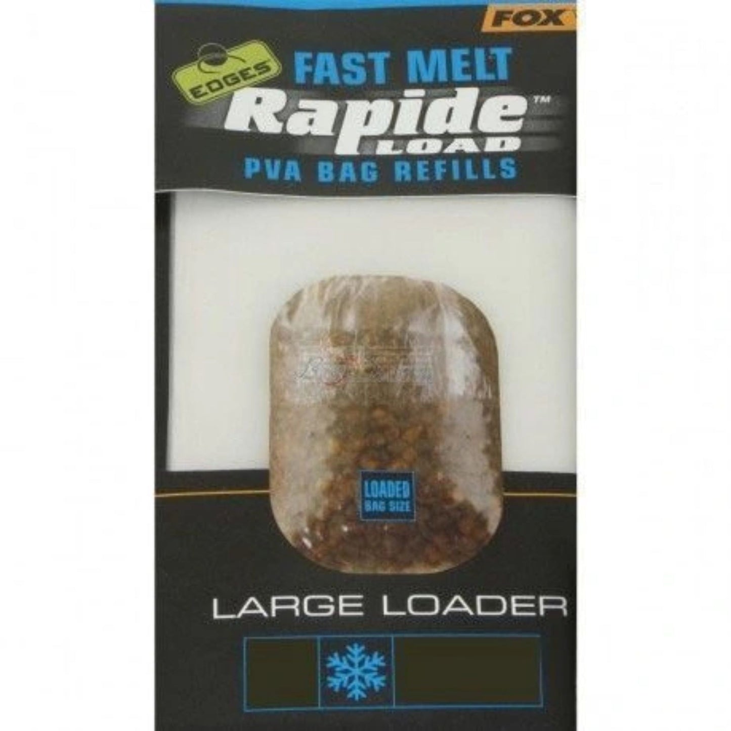 Fox Edges Rapide Load PVA bag refills in various sizes with Fast Melt formula for carp fishing