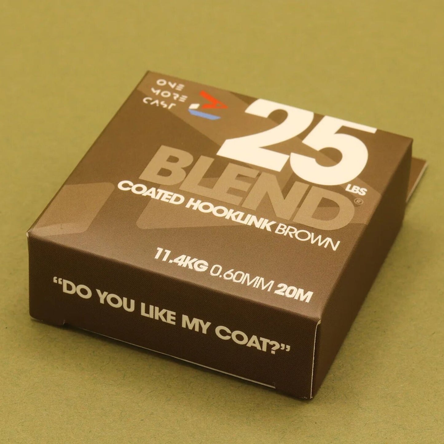 OMC Blend Coated Hooklink 20m 25lb in brown for carp fishing rigs