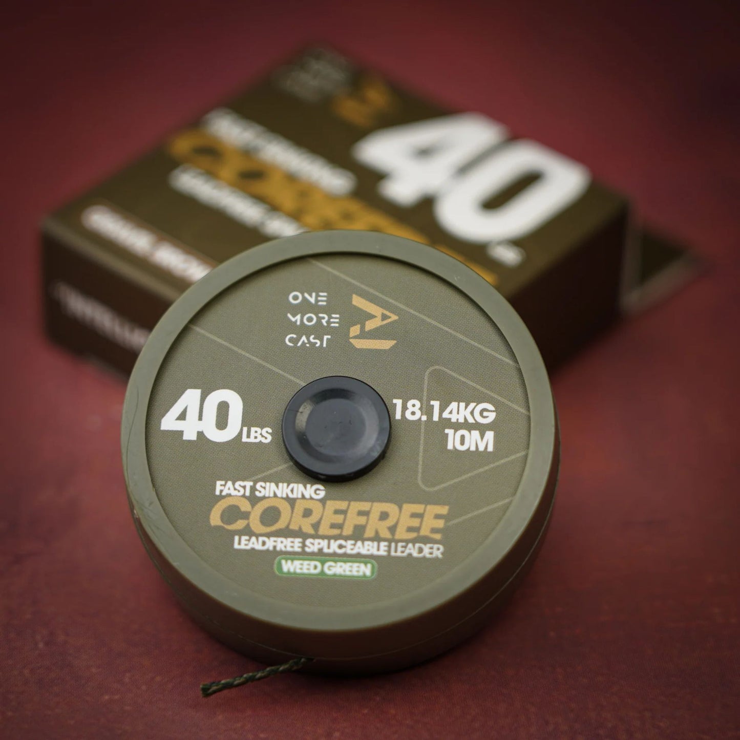 OMC Corefree fast sinking lead-free spliceable leader 10m green color