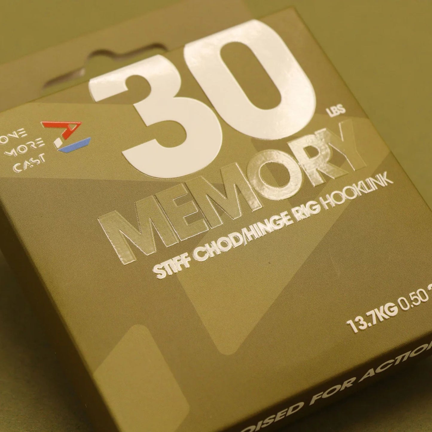 OMC Memory Stiff chod and hinge rig hooklink 20m 30lb for carp fishing