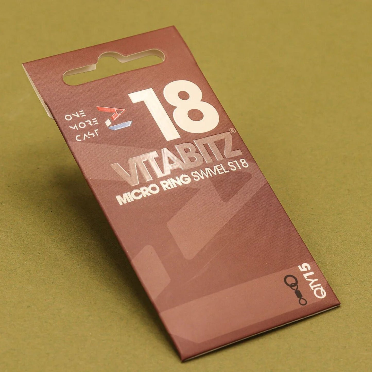 OMC Vitabitz Micro Ring Swivel size 18 black 15 pack for Spinner, D-Rig and Chod Rig setups