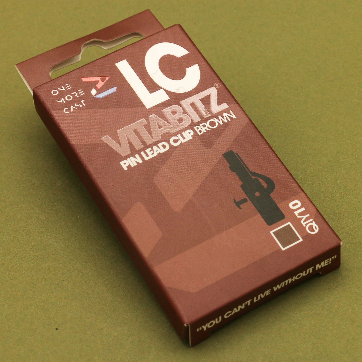 OMC Vitabitz Pin Lead Clip brown 10 pack for fixed or running rig setups