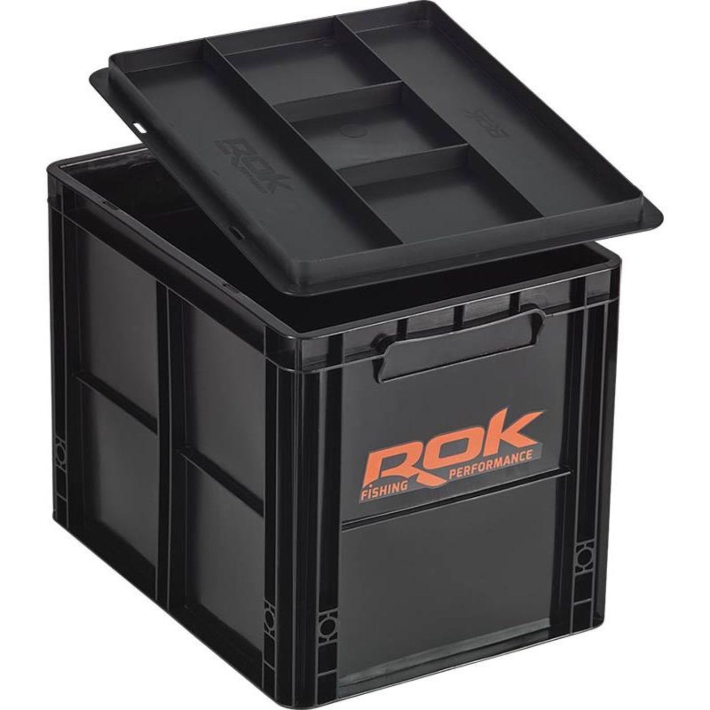 ROK Crate accessory box in black for carp fishing tackle storage