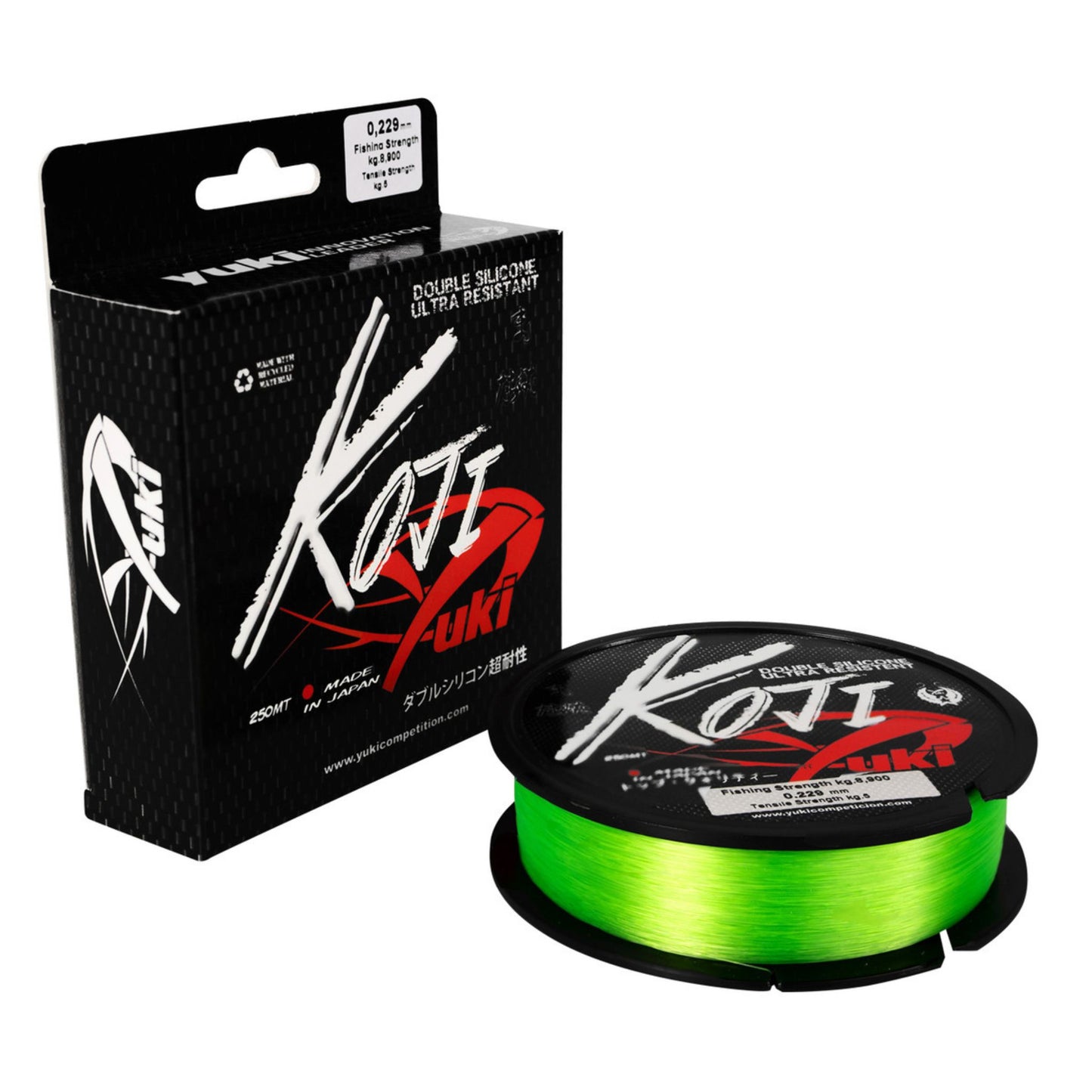 Yuki Koji monofilament fishing line for long distance casting in carp fishing