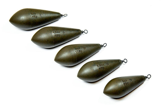 Svina formas karpu copei – plakanais bumbieris, kubveida, distances un inline svini