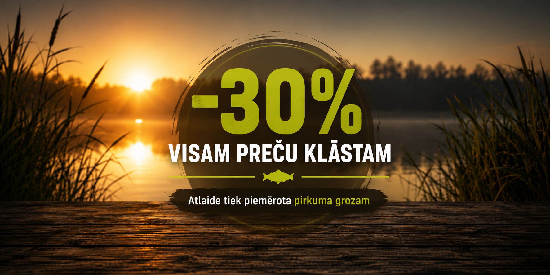 Izpārdošana — 30% atlaide visām karpu makšķerēšanas precēm. Ierobežots laiks.