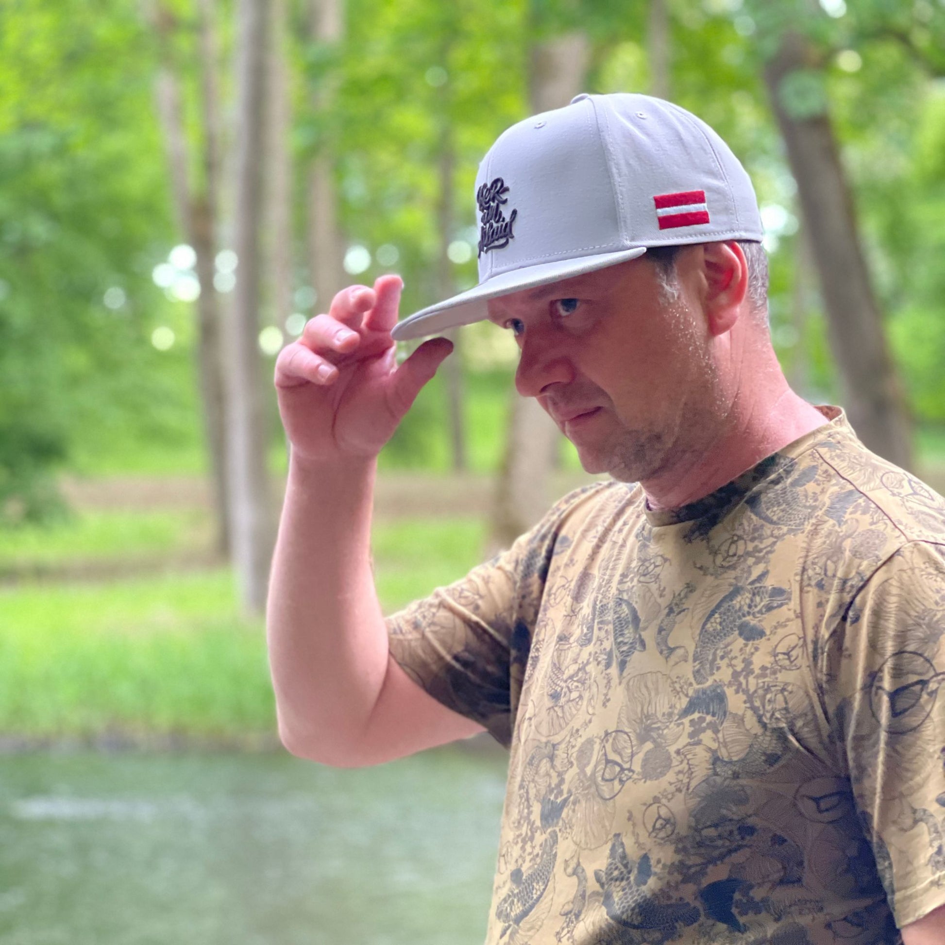 4Carpers Full Cap Grey Catch & Release – side view