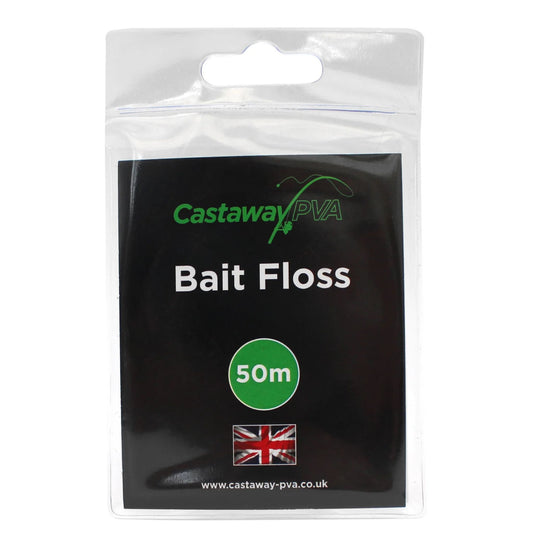 Castaway PVA Bait Floss Florescent 50m in fluo yellow, pink and orange for tying pop-ups and marking line