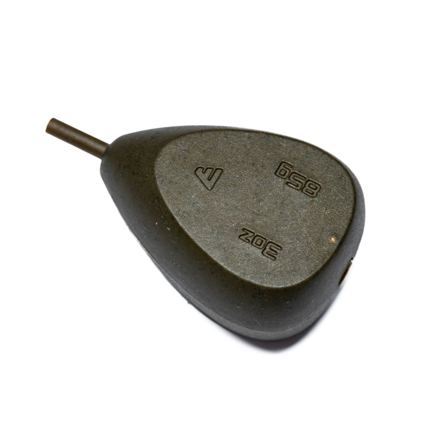 Evolve Flat Pear In-Line lead-free weight with stable shape for in-line setups and PVA bags