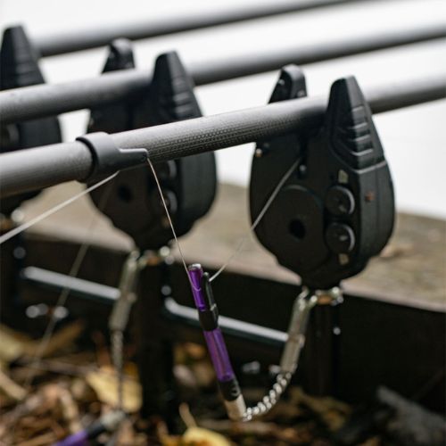 Evolve Line Clips mounted on a carp rod