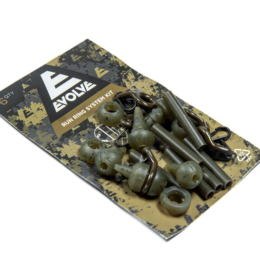 Evolve Run Ring System Kit 6 pack for free-running and semi-fixed carp fishing rigs
