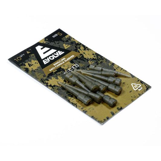 Evolve Short Ring Link Anti-Tangle Sleeves 25mm 10 pack in dark camo finish for QC Links and Speed Links