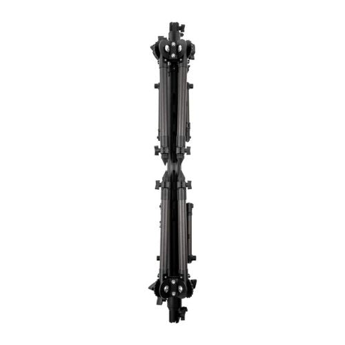 Fencl Rodpod Xtreme folded top view showing 3K carbon fibre texture and CNC joints