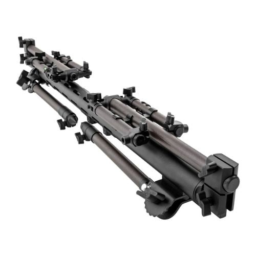 Fencl Rodpod Xtreme folded compact transport position with all components