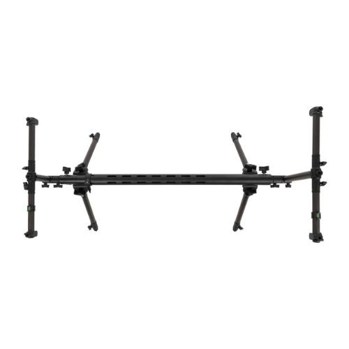 Fencl Rodpod Xtreme top view showing telescopic body, legs and integrated spirit levels