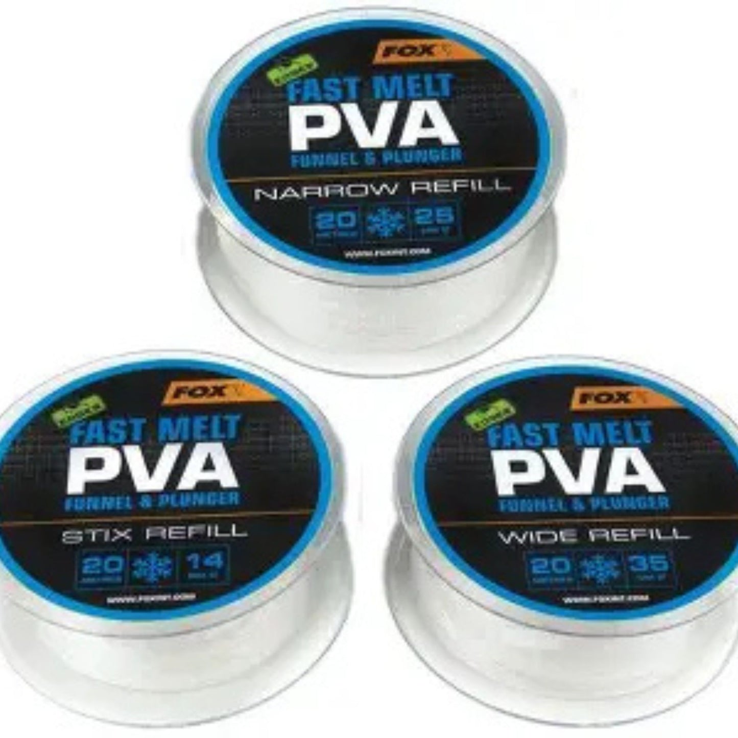 Fox Edges PVA mesh refills in 14mm, 25mm and 35mm for making PVA sticks in carp fishing