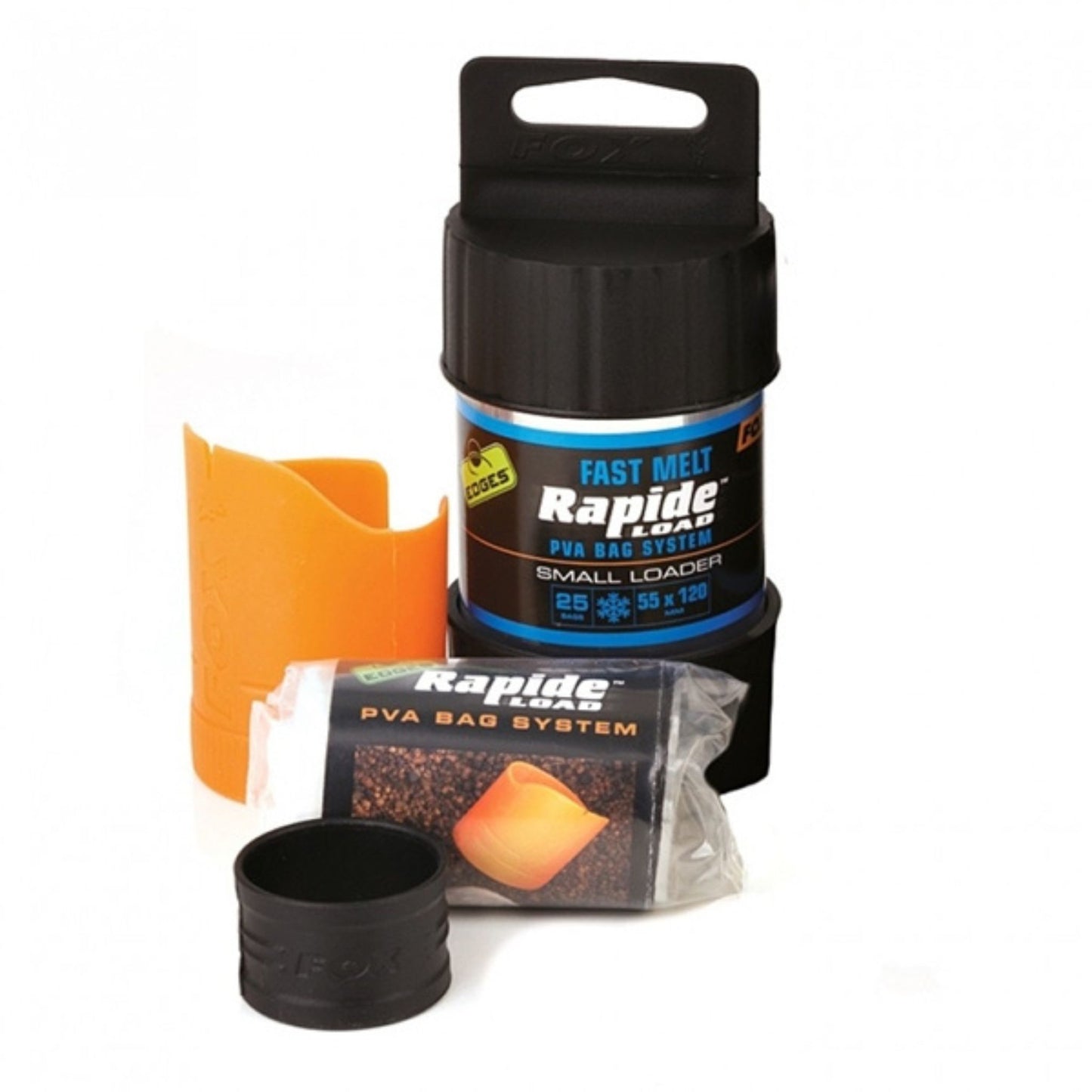 Fox Edges Rapide Load PVA bag system with loading tool and storage case for carp fishing