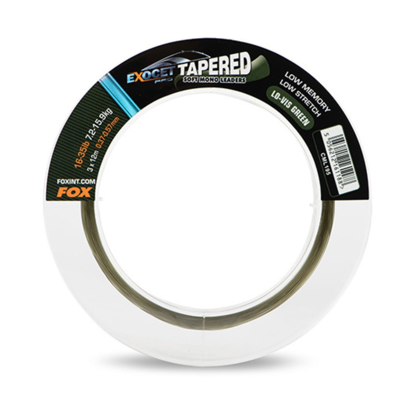 Fox Exocet Pro tapered leaders 16-35lb for carp fishing distance casting