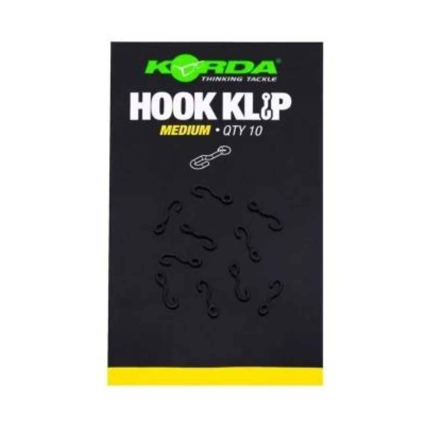 Korda Hook Klip 10 pack black nickel quick-change hook clips for blowback and IQ D rigs