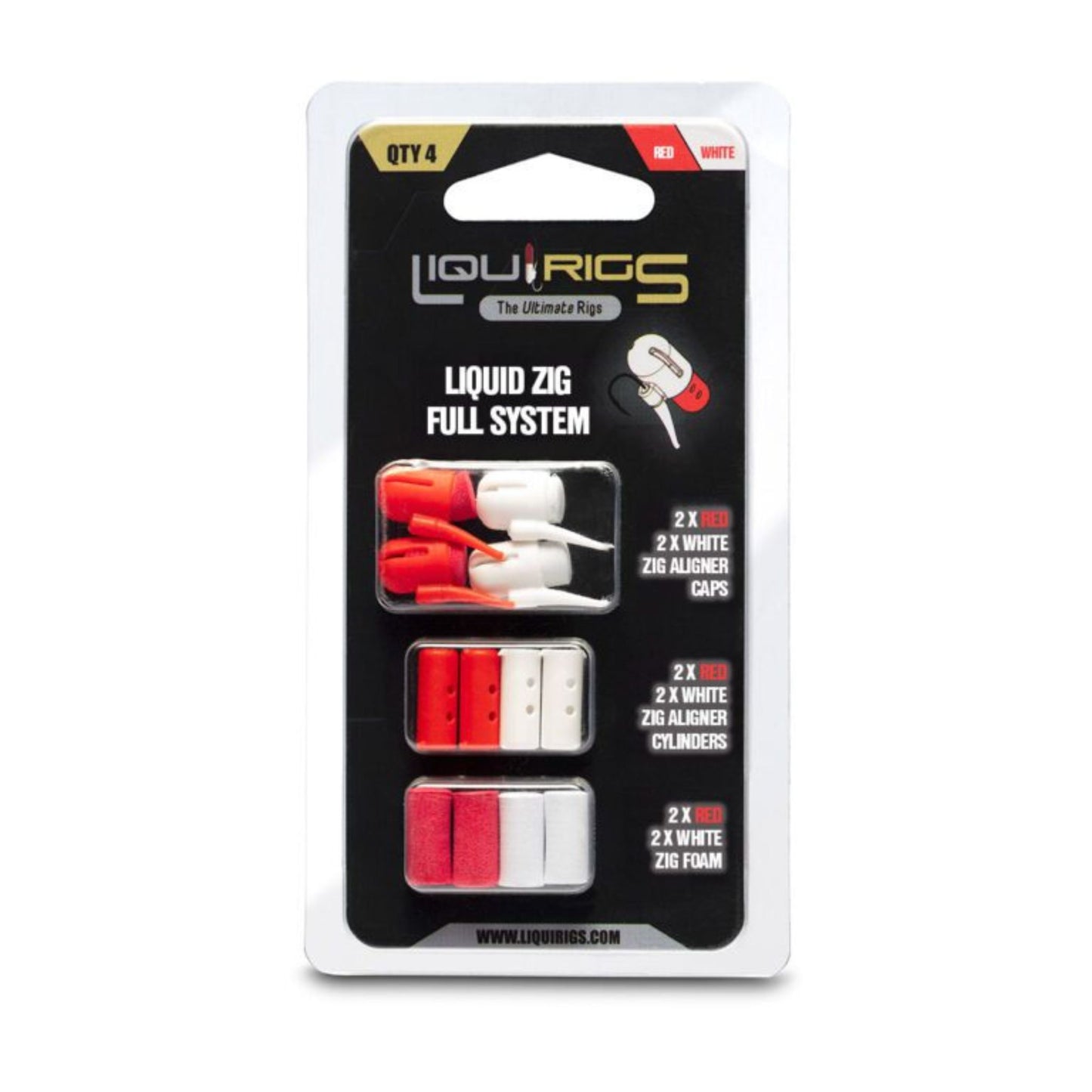 Liquirigs Liquid Zig Full Systems red and white with integrated liquid chamber for controlled scent release