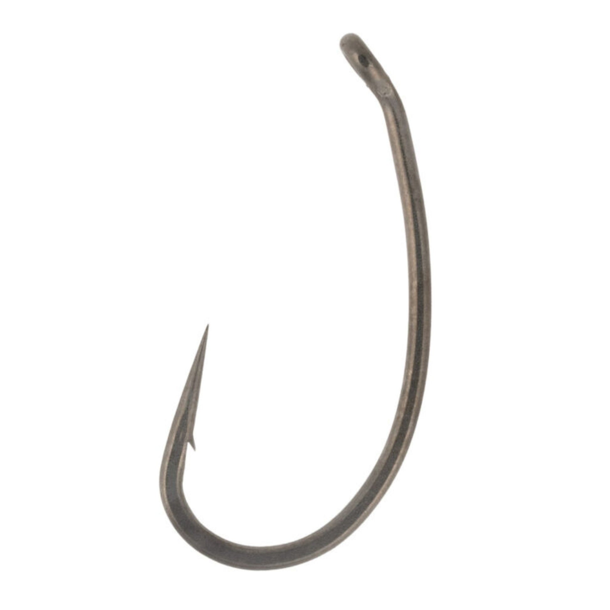 Liquirigs Ultipoint Medium Curve carp fishing hooks with curved shank and matte finish, 10 pack
