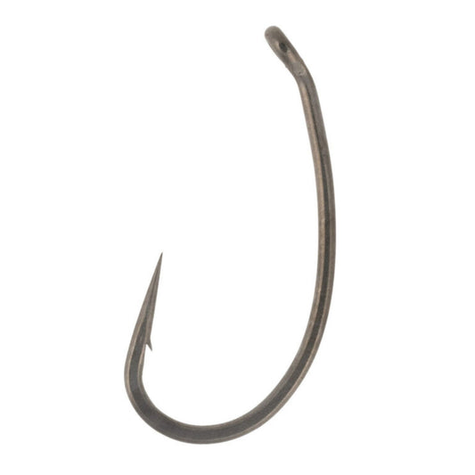 Liquirigs Ultipoint Medium Curve carp fishing hooks with curved shank and matte finish, 10 pack