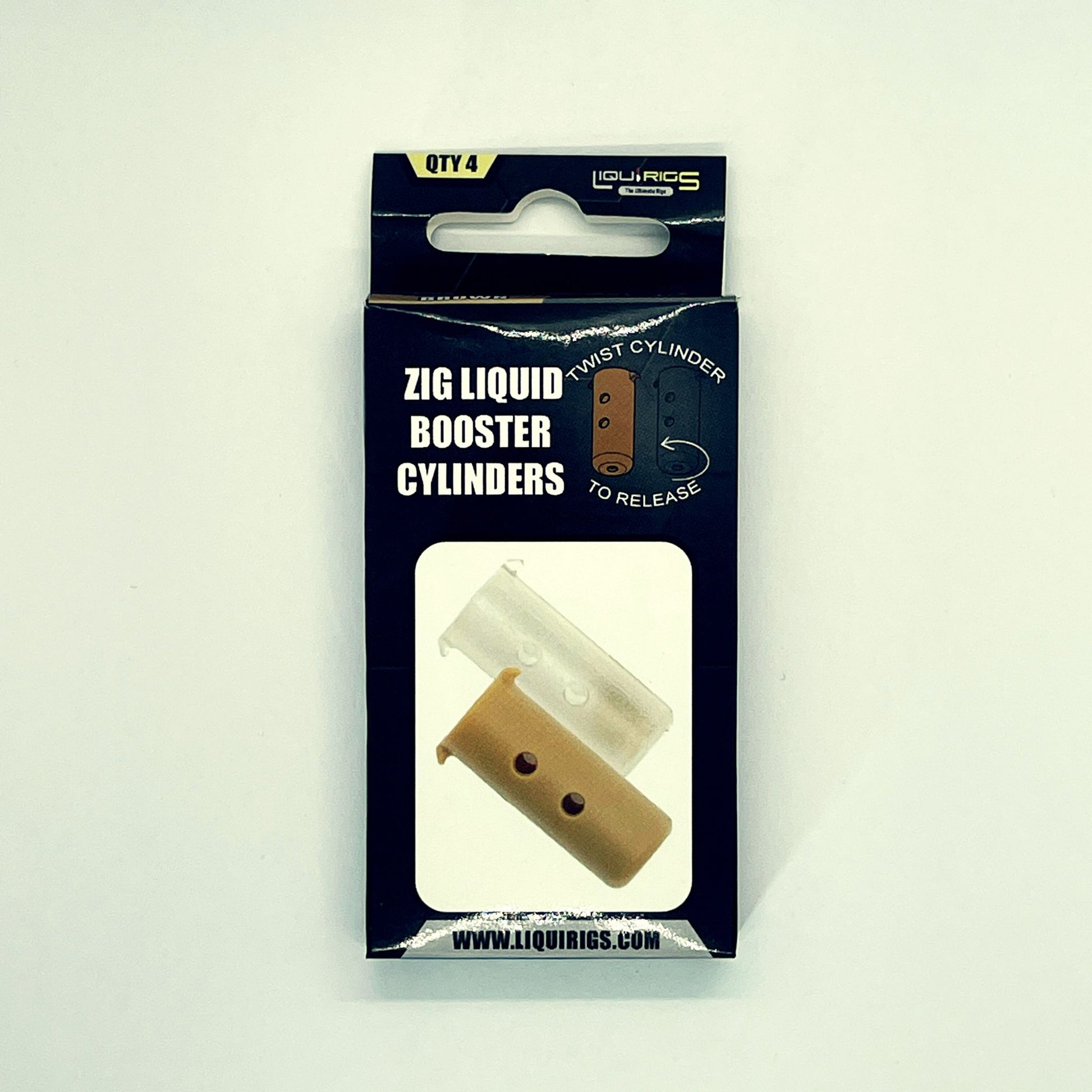 Liquirigs Zig Liquid Booster Cylinders mixer brown and clear with twist mechanism for controlled liquid release