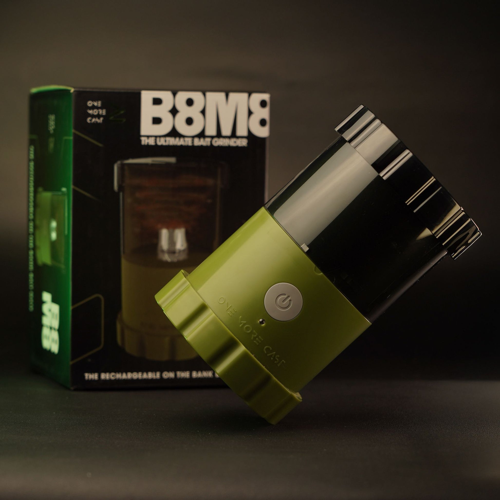 OMC B8M8 rechargeable electronic bait grinder for crushing boilies and pellets