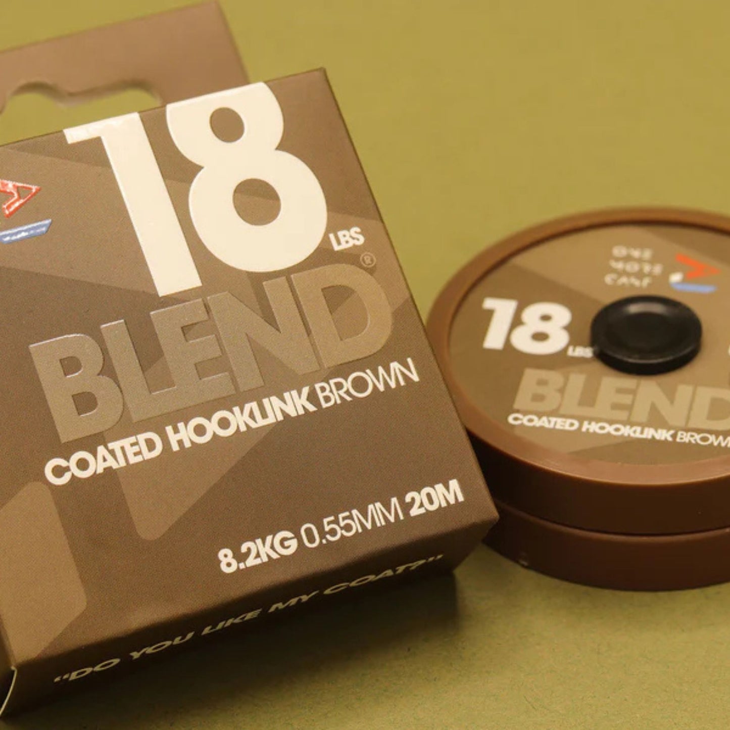 OMC Blend Coated Hooklink 20m 18lb in brown for carp fishing rigs