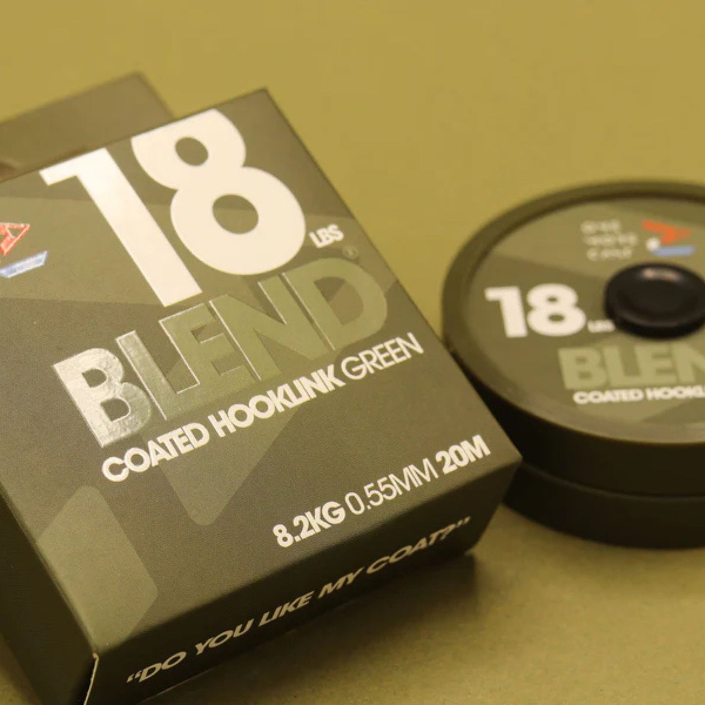 OMC Blend Coated Hooklink 20m 18lb in green for carp fishing rigs