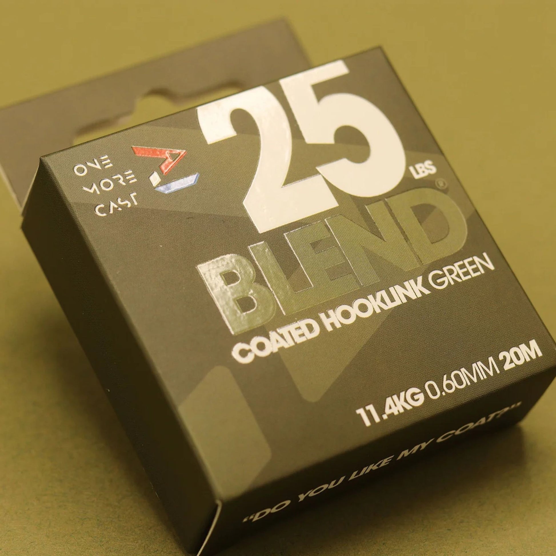 OMC Blend Coated Hooklink 20m 25lb in green for carp fishing rigs