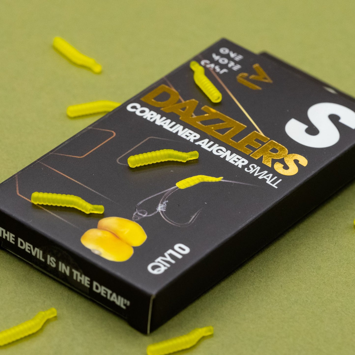 OMC Dazzlers Cornaliner Aligner small yellow 10 pack for hook size 8 or smaller