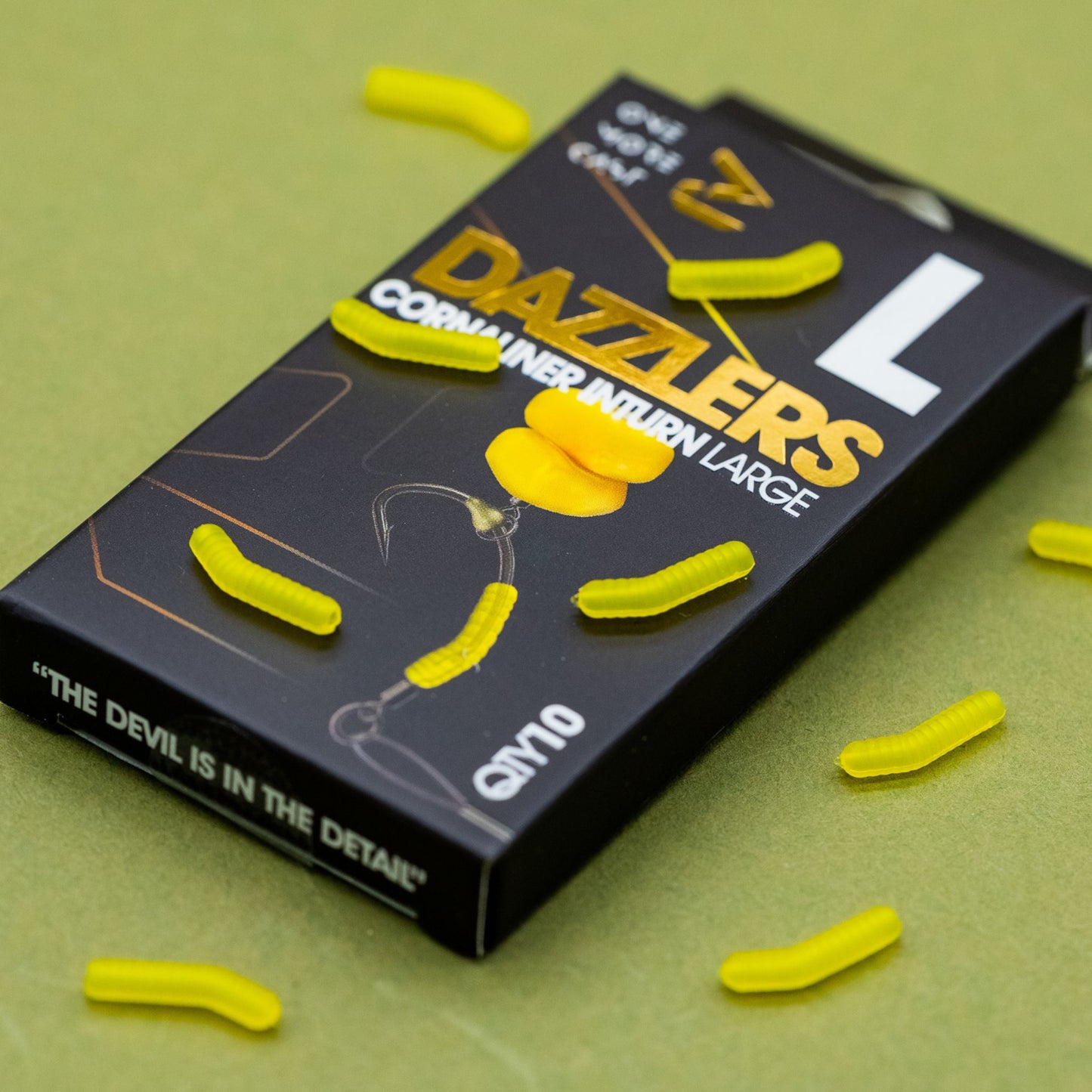 OMC Dazzlers Cornaliner Inturn large yellow 10 pack for size 6 hooks or larger