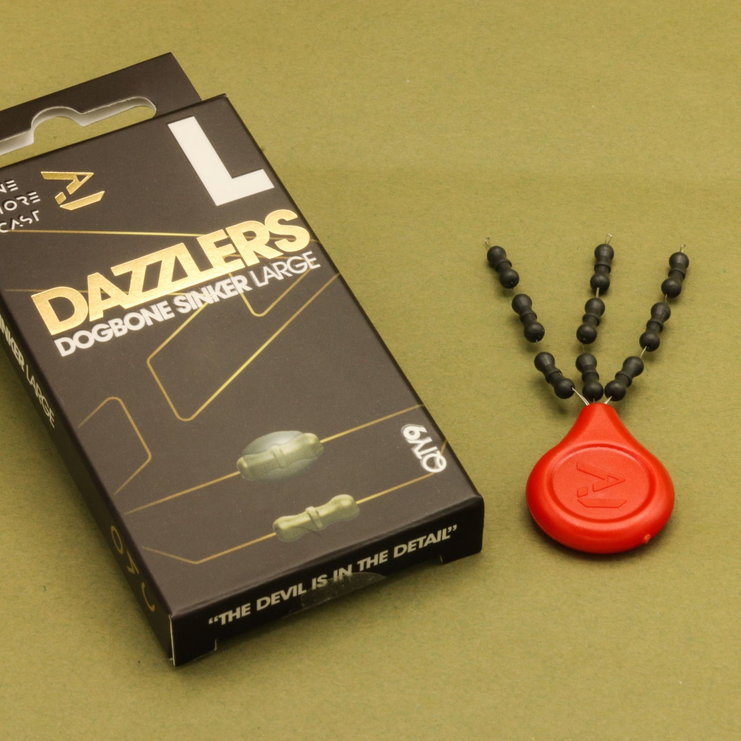OMC Dazzlers Dog Bone Sinkers large size 9 pack for heavier rig weighting