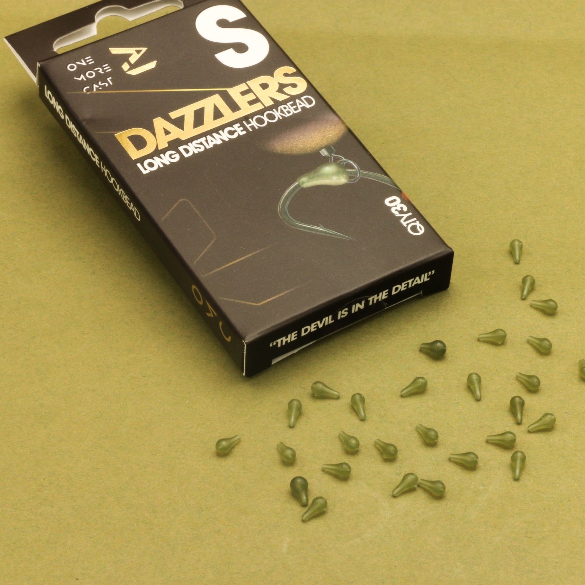 OMC Dazzlers Long Distance Hookbead small 30 pack for size 4 hooks and smaller with no-slip design