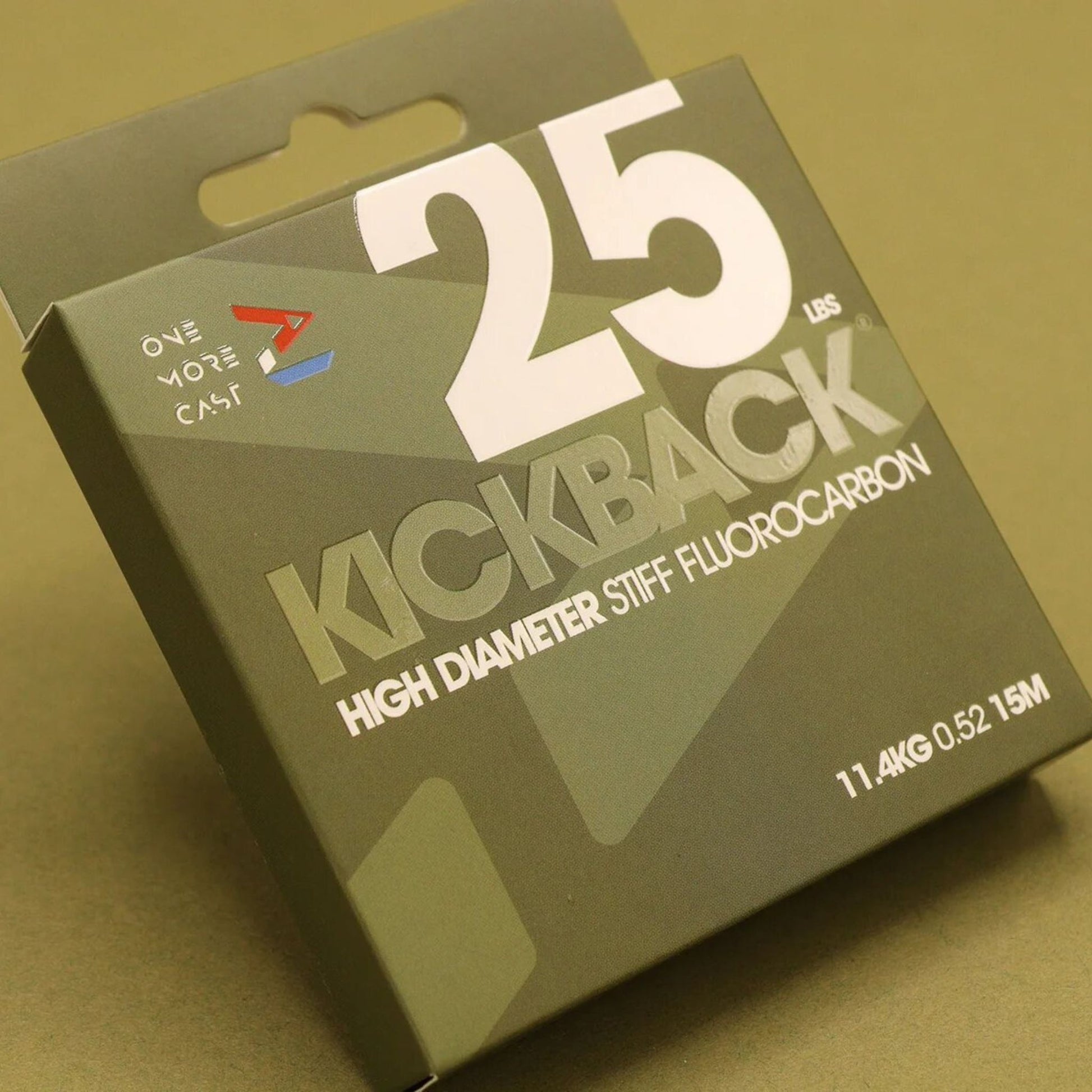 OMC Kickback stiff fluorocarbon hooklink 15m for carp fishing rigs