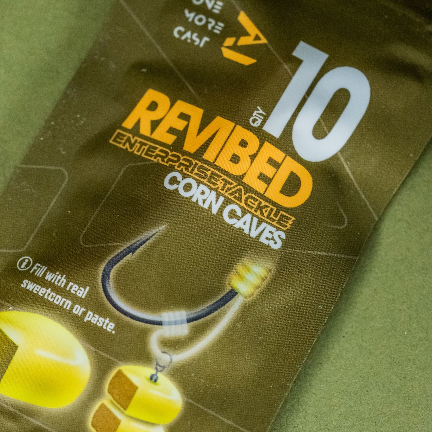 OMC Revibed Corn Caves 10 pack hollow imitation corn for carp fishing
