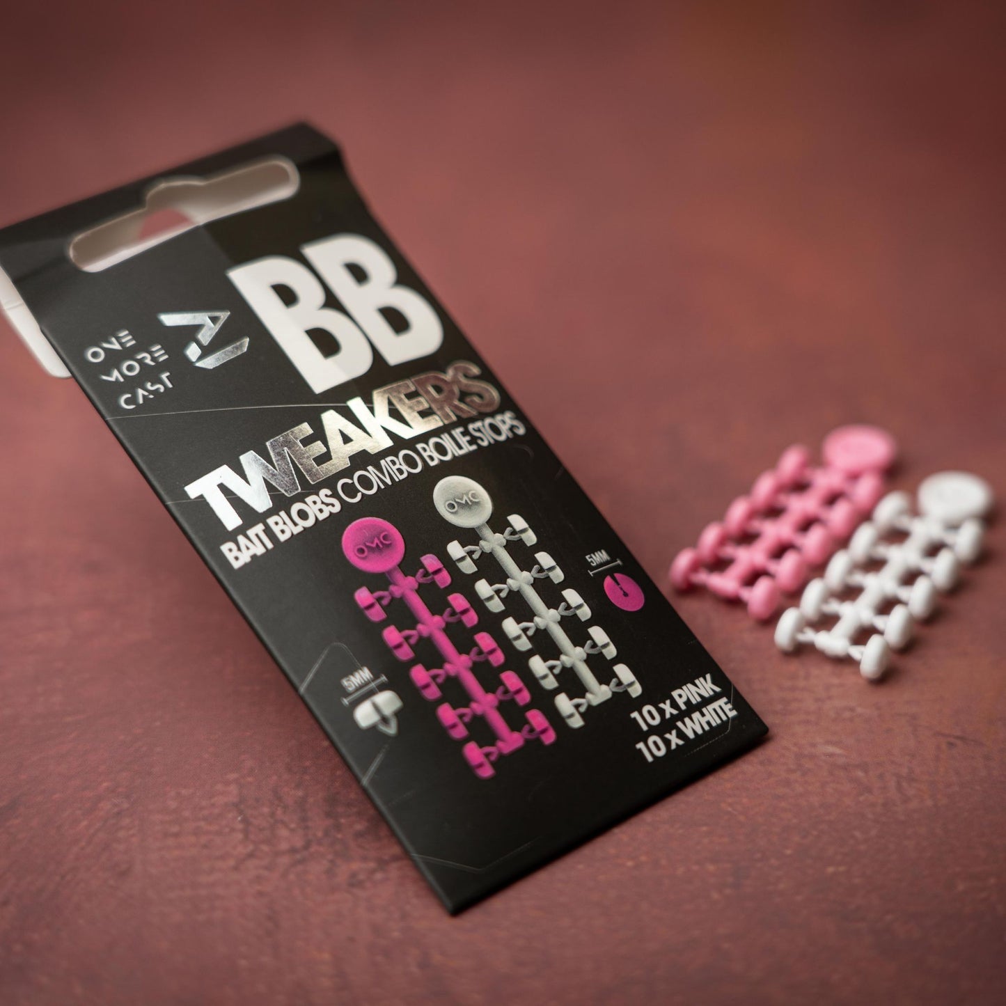OMC Tweakers Bait Blobs pink and white 20 pack combo boilie stops for bait floss and hair rigs
