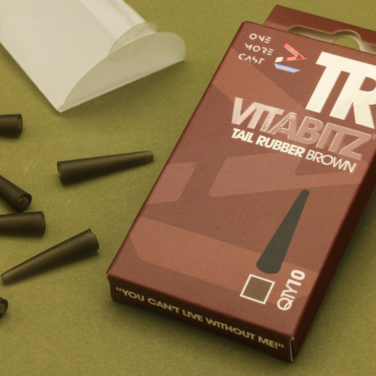 OMC Vitabitz Tail Rubber brown 10 pack for lead clips and tubing setups