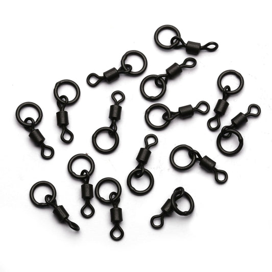 Prologic LM Swivel With Ring size 12, 15 pack with matte non-reflective coating for bottom and chod rigs