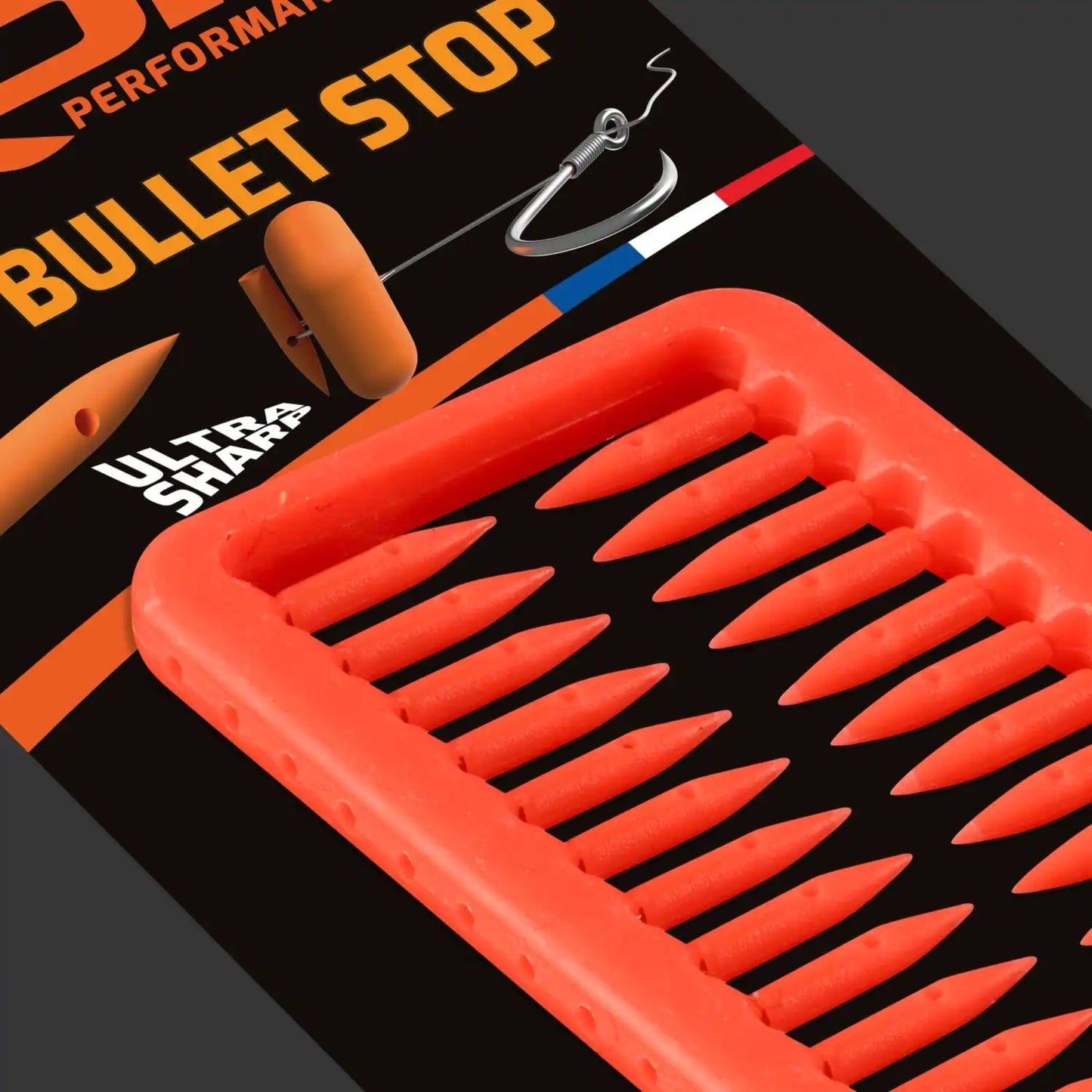 ROK Bullet Stop orange 40 pack with ultra-sharp tip for hair rig bait attachment