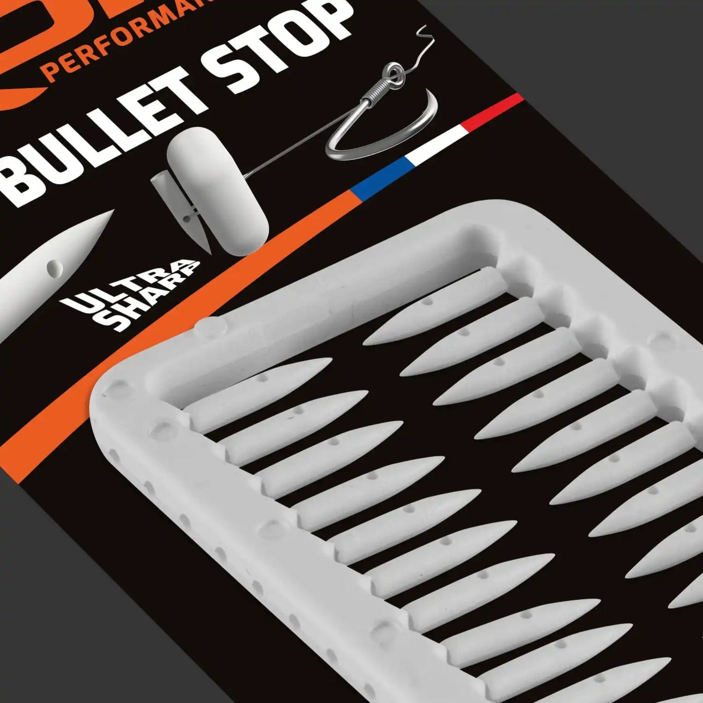 ROK Bullet Stop white 40 pack with ultra-sharp tip for hair rig bait attachment