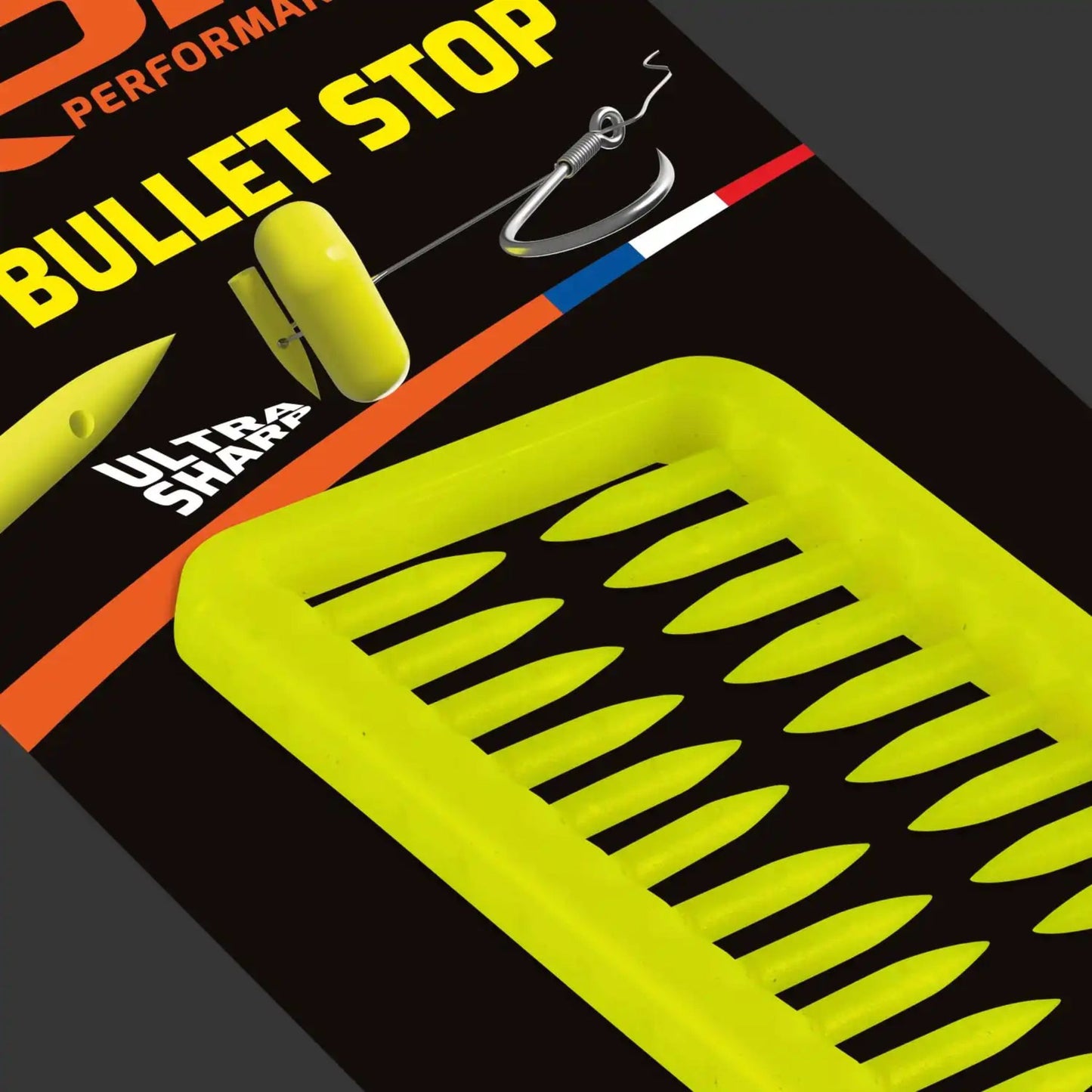 ROK Bullet Stop yellow 40 pack with ultra-sharp tip for hair rig bait attachment