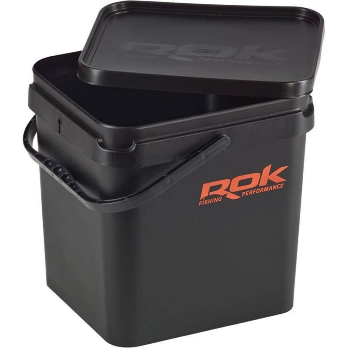 ROK Square Bucket 17L black reinforced design for carp fishing