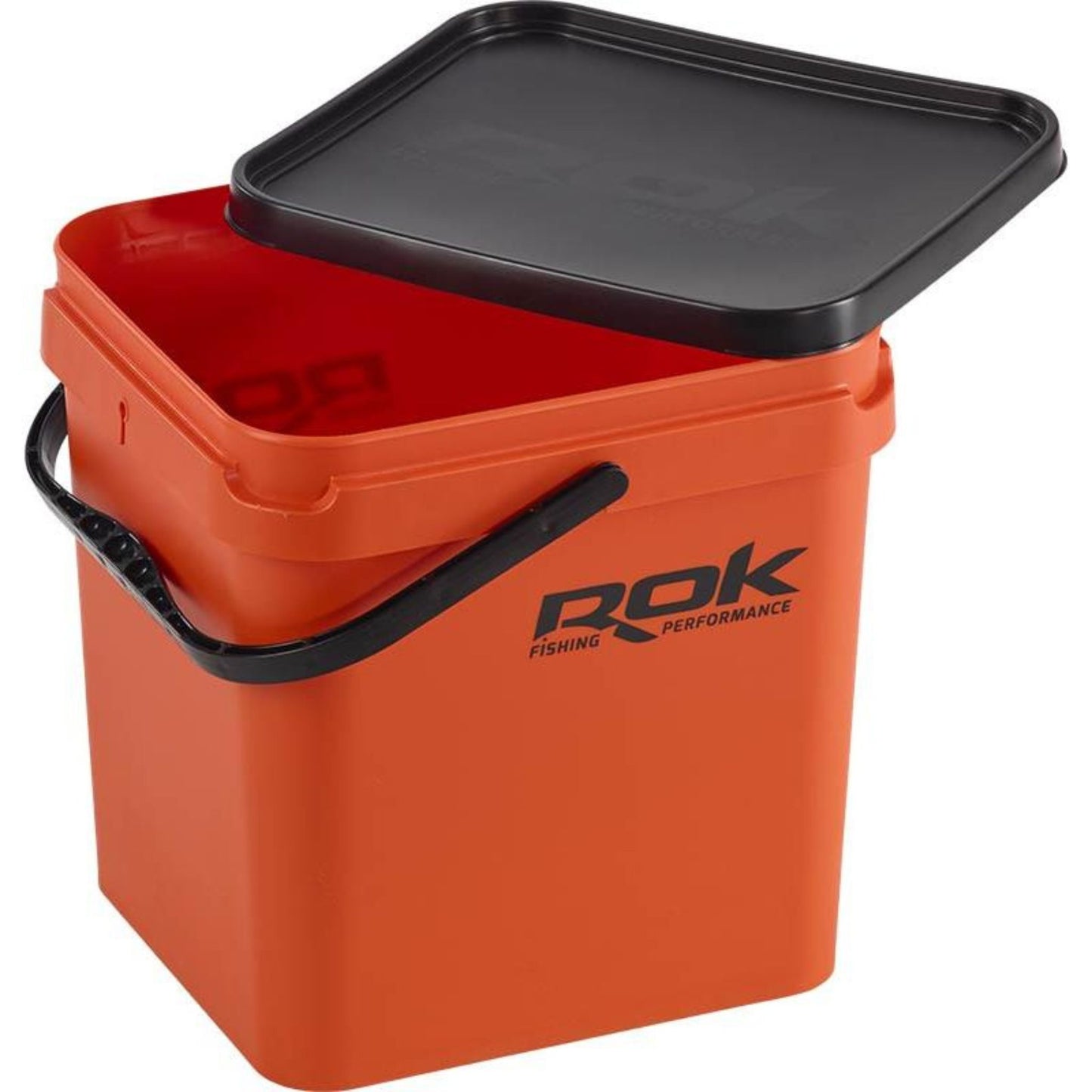 ROK Square Bucket 17L orange reinforced design for carp fishing