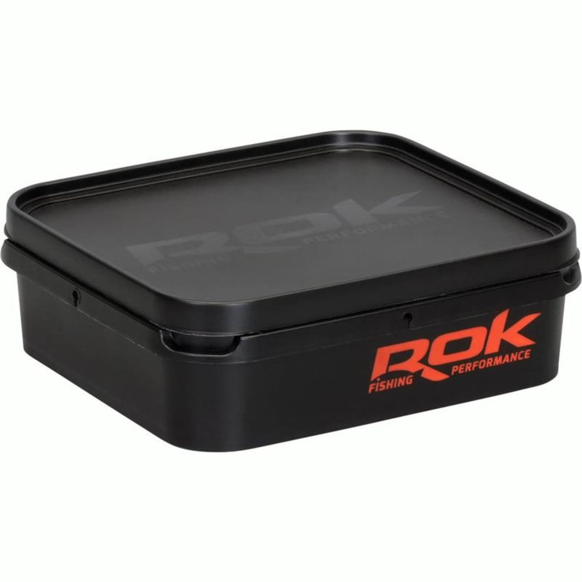 ROK Square Bucket 6L black reinforced bait bucket for carp fishing