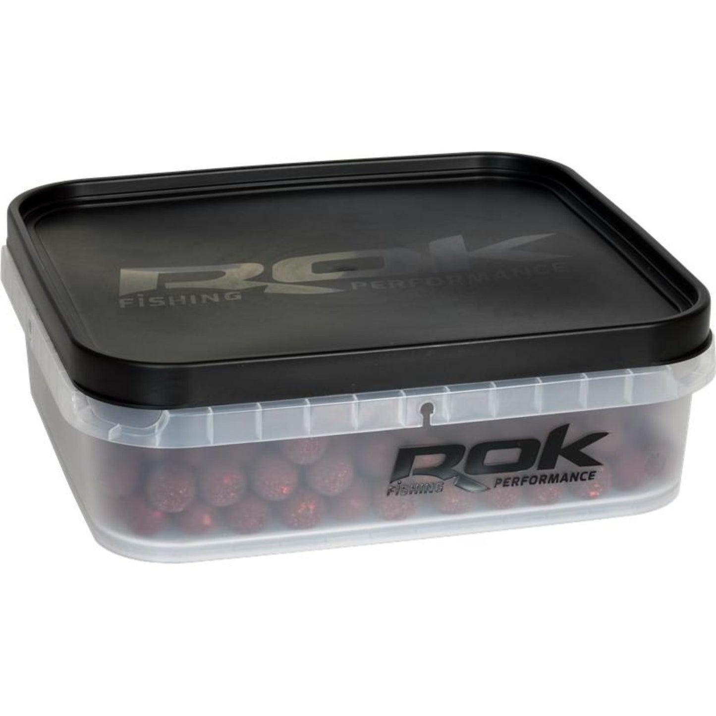 ROK Square Bucket 6L clear with soft-touch lid for bait storage