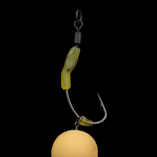 Ronnie rig hook section yellow corn color for carp fishing popup rig with bait screw