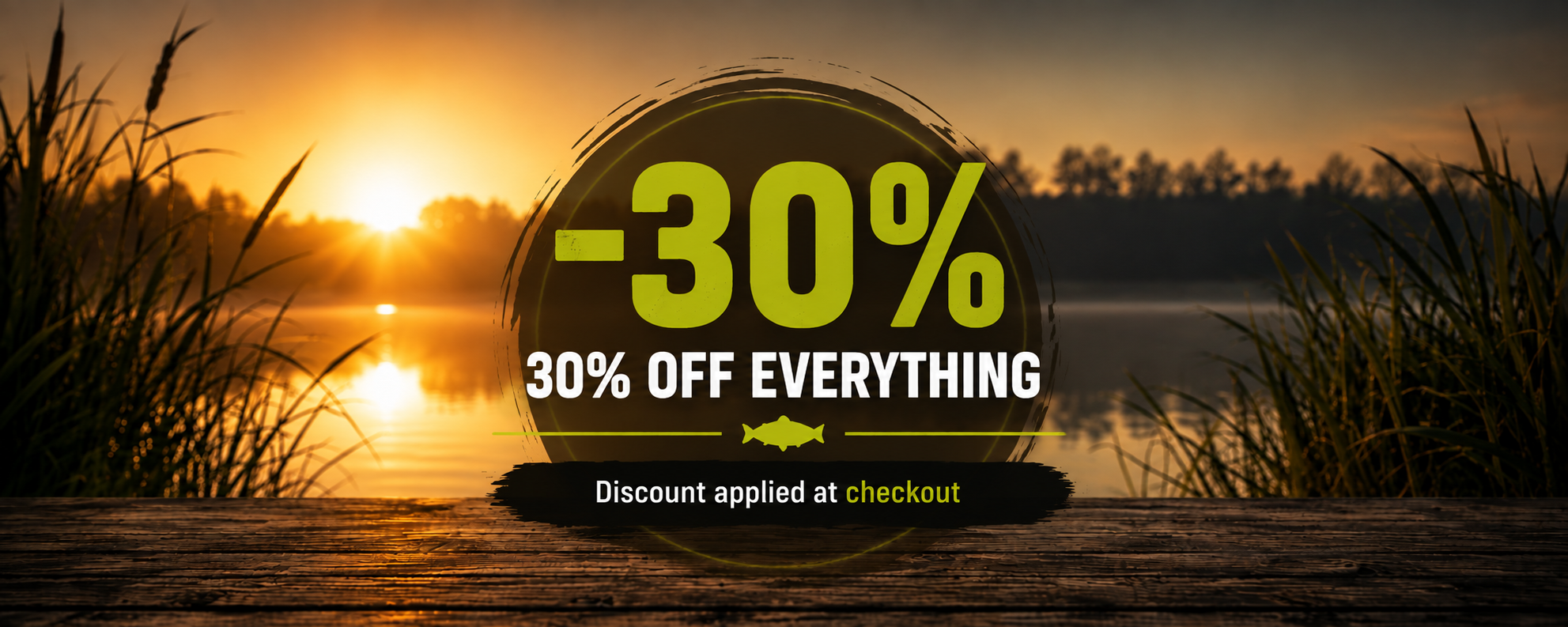 Sale — 30% off all carp fishing products. Limited time offer.